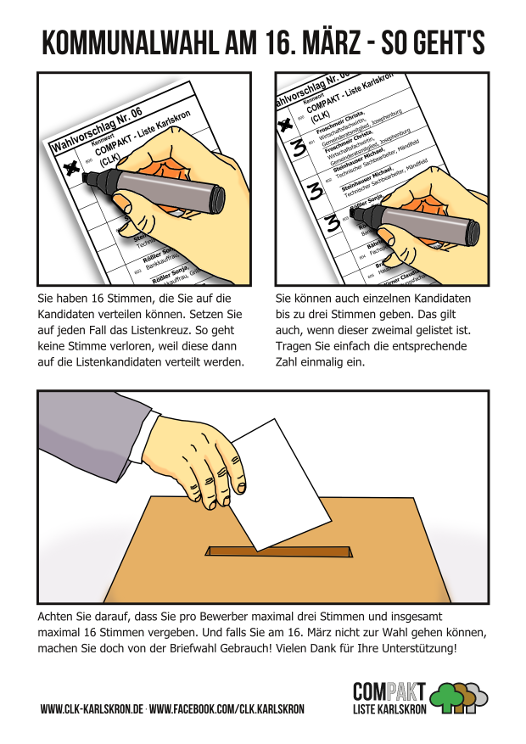 Tipps für die Kommunalwahl in Karlskron